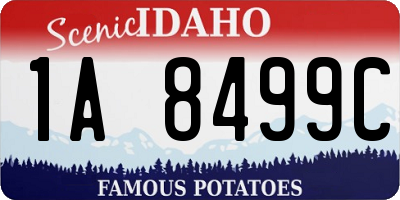 ID license plate 1A8499C