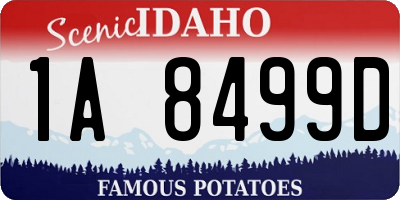 ID license plate 1A8499D