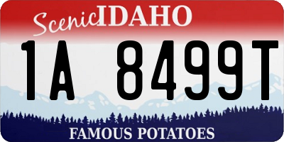 ID license plate 1A8499T