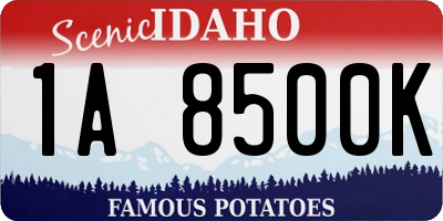 ID license plate 1A8500K