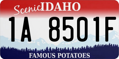 ID license plate 1A8501F