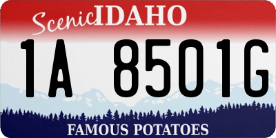 ID license plate 1A8501G