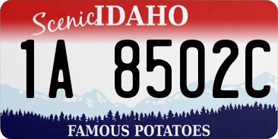 ID license plate 1A8502C