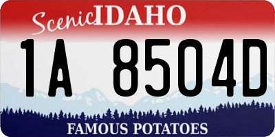 ID license plate 1A8504D
