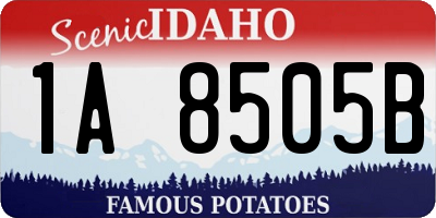ID license plate 1A8505B