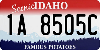 ID license plate 1A8505C