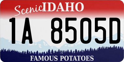 ID license plate 1A8505D