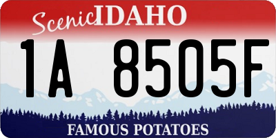 ID license plate 1A8505F