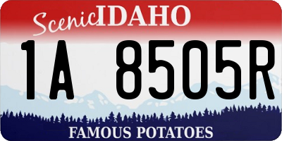 ID license plate 1A8505R