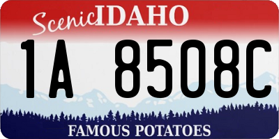 ID license plate 1A8508C
