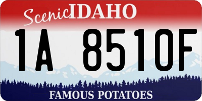 ID license plate 1A8510F