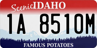 ID license plate 1A8510M