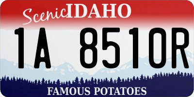 ID license plate 1A8510R