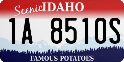 ID license plate 1A8510S