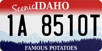 ID license plate 1A8510T