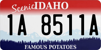 ID license plate 1A8511A