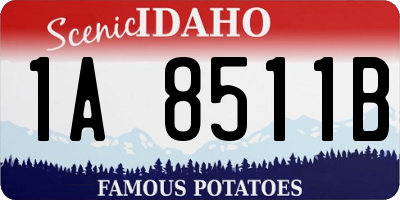 ID license plate 1A8511B
