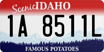 ID license plate 1A8511L