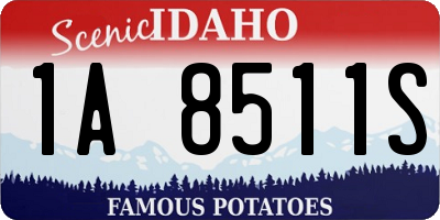 ID license plate 1A8511S