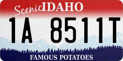 ID license plate 1A8511T