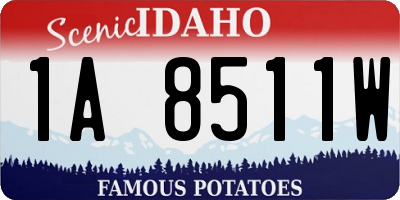 ID license plate 1A8511W