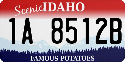 ID license plate 1A8512B