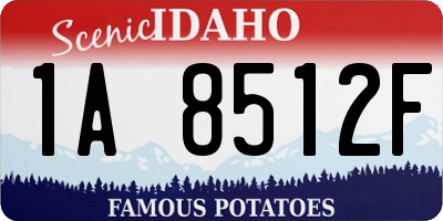 ID license plate 1A8512F