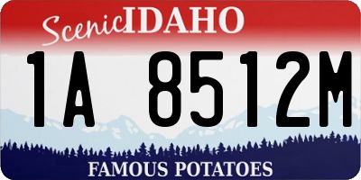 ID license plate 1A8512M