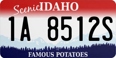 ID license plate 1A8512S