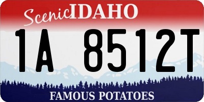 ID license plate 1A8512T