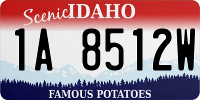 ID license plate 1A8512W