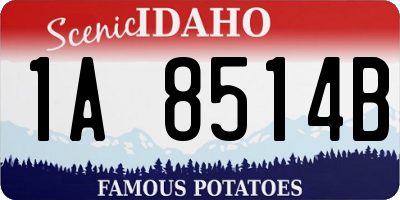 ID license plate 1A8514B