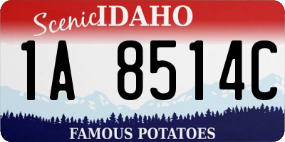 ID license plate 1A8514C
