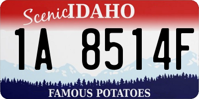 ID license plate 1A8514F