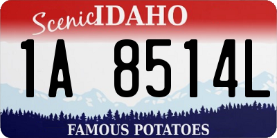 ID license plate 1A8514L