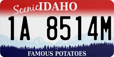ID license plate 1A8514M