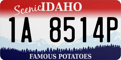 ID license plate 1A8514P