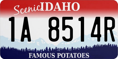 ID license plate 1A8514R