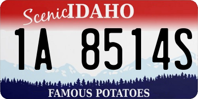 ID license plate 1A8514S