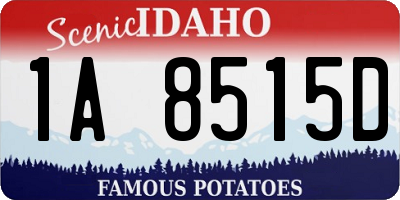 ID license plate 1A8515D