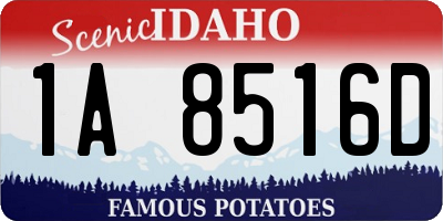 ID license plate 1A8516D