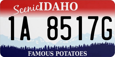 ID license plate 1A8517G