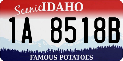 ID license plate 1A8518B