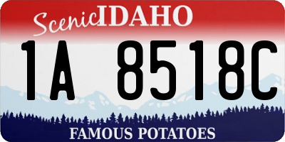 ID license plate 1A8518C