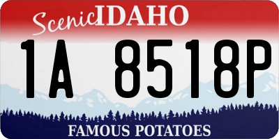 ID license plate 1A8518P