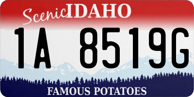 ID license plate 1A8519G