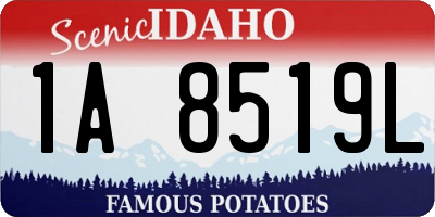 ID license plate 1A8519L