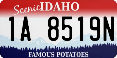 ID license plate 1A8519N