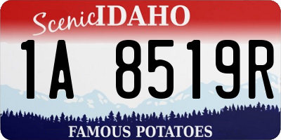ID license plate 1A8519R