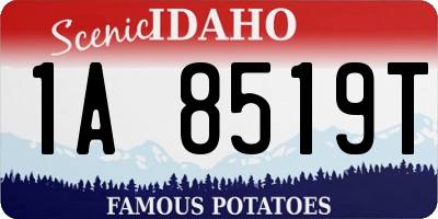 ID license plate 1A8519T